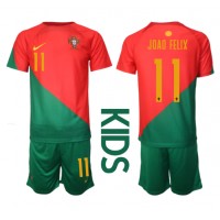 Portugal Joao Felix #11 Hjemmebanesæt Børn VM 2022 Kortærmet (+ Korte bukser)